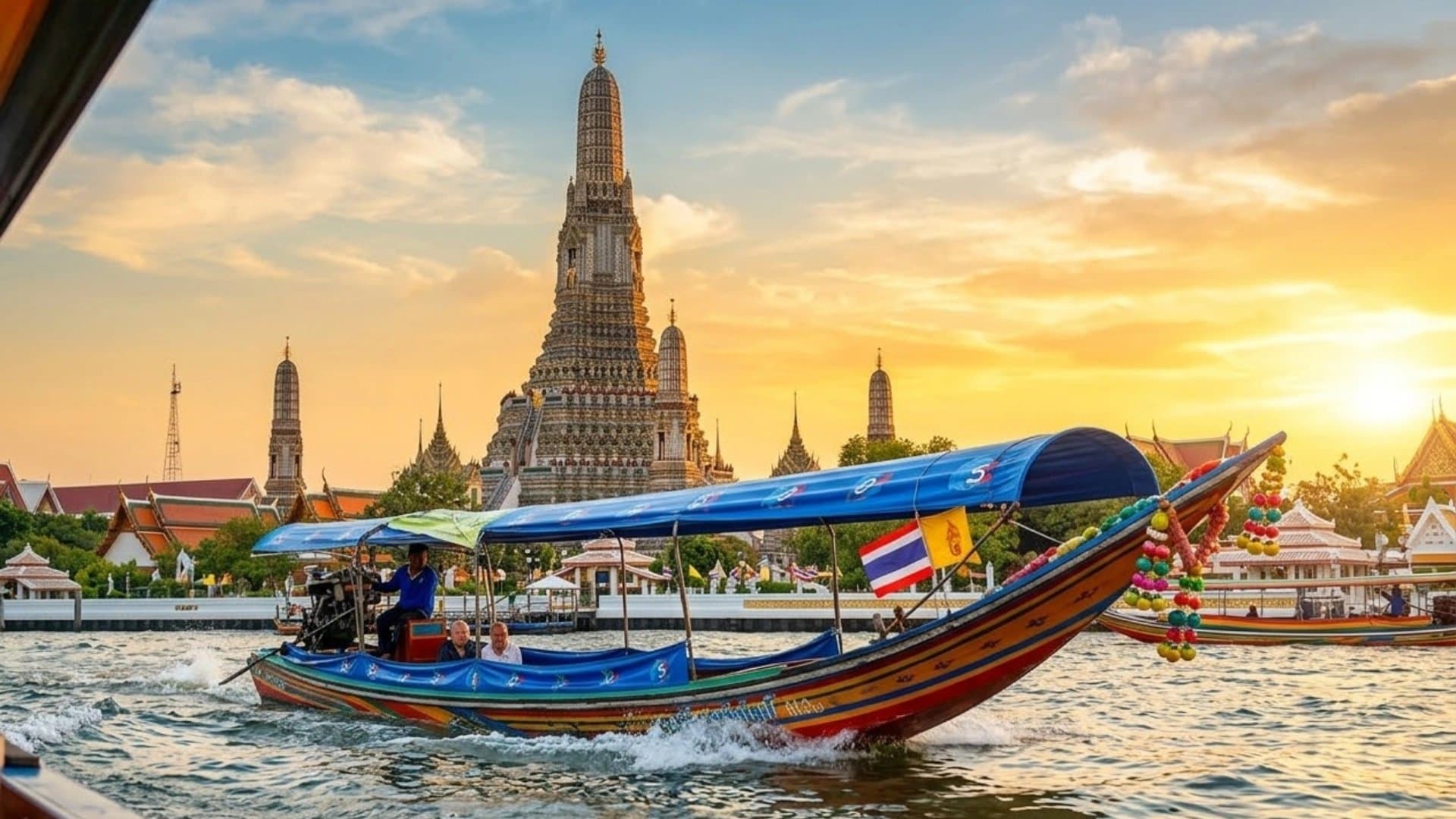 曼谷昭披耶河 Chao Phraya 長尾船河岸觀光